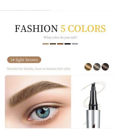 Blapee Eyebrow Pencil Blapee Magic 4 Tip Brow Pencil Long-Lasting Waterproof Natural Lift & Snatch Eyebrow Microblading Pen Long-Lasting Waterproof Natural Eyebrow Hair (04#) - Buy Online on GoSupps.com
