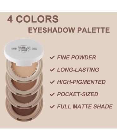 Erinde 4 Color Eyeshadow Palette - Matte Shimmer Quartet | High Pigmented & Long Lasting | Velvety Texture Eye Makeup Palette - Great for Travel - Buy Online on GoSupps.com