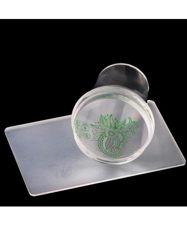 ccHuDE Clear Nail Art Stamping Stamp Scraper Set Nail Printing Template Tool for Stamp Nail Art