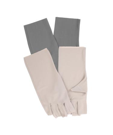 Beaupretty 2 Pairs Women's Sun Protection Gloves Uv Gloves for Gel Manicures Nail Uv Gloves Uv Gloves for Gel Nail Lamp Manicure Gloves Anti Uv Nail Art Supplies Nylon Nail Supplies Anti-uv