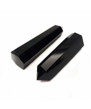 AxBALL 1 piece natural obsidian crystal single pointed six prism ornaments