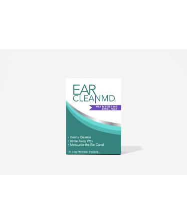 Ear Clean MD Kit Includes 16 Premixed Powder Packets for Easy Ear Cleaning at Home Moisturizing Formula Rinses Away Earwax