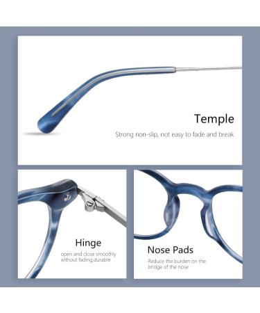 ZENOTTIC Vintage Round Glasses Frame - Retro Clear Lens Nerd Glasses for Women & Men | Stylish C12 Gray Eyewear - International Shipping Available - Buy Online on GoSupps.com