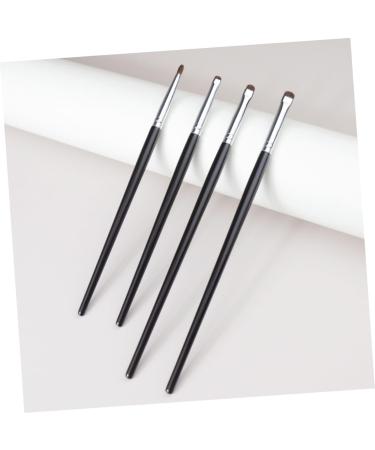 IWOWHERO 4pcs Eye Shadow Brush Set Eyeshadow Brush Fine Precision Eyeliner Brush Black Wooden Handle - Buy Online on GoSupps.com