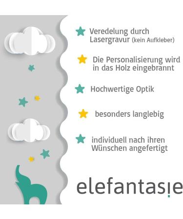 Personalized Elefantasie Mini Motor Skills Loop Game | Wooden Fox Plug-in Gift for Babies - Custom Engraving Available - Buy Online on GoSupps.com