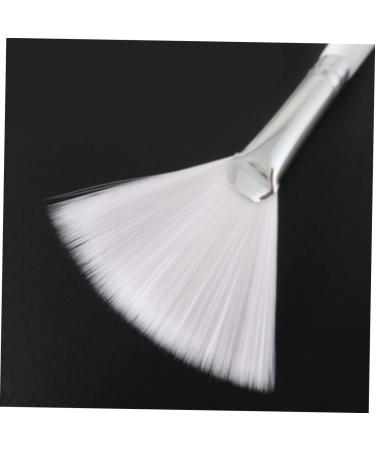 VINTORKY DIY Makeup White Makeup Fan Makeup Fan up for Facial Brush Fan Shape Brushes Brush with Wood Handle Make up Care - Buy Online on GoSupps.com