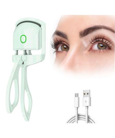 Heated Eyelash Curlers  Rechargeable Electric Eyelash Curlers with 2 Heating Modes  Handheld Portable Quick Pre Heat  Natural Curling Eye Lashes for Long Lasting  Green