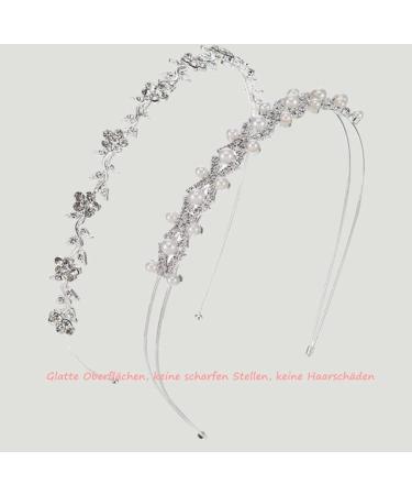 Voarge Rhinestone Hair Ties - Elegant Pearl & Crystal Wedding Hair Jewelry for Brides - Buy Online on GoSupps.com