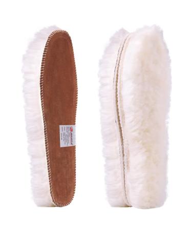 Ailaka Kids Sheepskin Wool Insoles  Cozy Fluffy Thick Warm Inserts for Children Women Shoes Boots Slippers 1 M US Little Kid 1 Pair