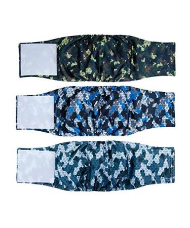 Dono set of 3 washable diapers for small and medium dogs (Army XL) Army XL