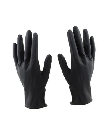 Vaguelly 10pi ces Kit Moufles De Protection Noirs Latex R utilisables Pour Teinture Capillaire Et Soins Salon Professionnel
