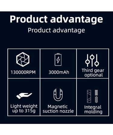 Tovmekdjn New Violent Fan Internet Celebrity Hair Dryer High-Speed Brushless Motor Ducted Turbofan Three-Speed Speed Regulation Easy to Use - Buy Online on GoSupps.com