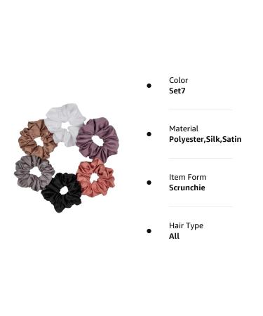 6-Piece Satin Silk Scrunchies Set - Big Hair Scrunchies for Ponytails - Gentle on Hair - Buy Online on GoSupps.com