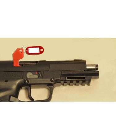 YINDIA Chamber Safety Gun Flags 12 Pack - Orange Flags with Red Key Chain Tags for Rifle, Handgun, Shotgun - Gun Range Necessities - Buy Online on GoSupps.com