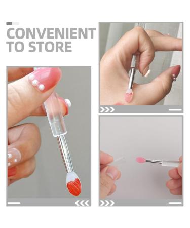 Buy Healvian 9 Pcs Silicone Lip Brushes Reusable Lipstick & Eyeshadow Applicators with Transparent Handles | International Shipping Available - Buy Online on GoSupps.com