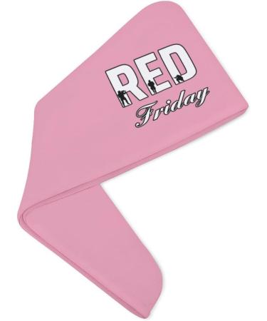R.E.D Remember Everyone Deployed Red Friday Microfiber Hair Towel Wrap - Super Absorbent Turban for Women | 10"x26" Hair Wrap - Buy Online on GoSupps.com