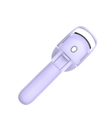 Eyelash Heated Curler - Portable Electric Eyelash Curler | Quick Natural Curling Electric Curler 3 Heating Modes Silicone Pad Eye Makeup Tool for Long Lasting Curls Purple