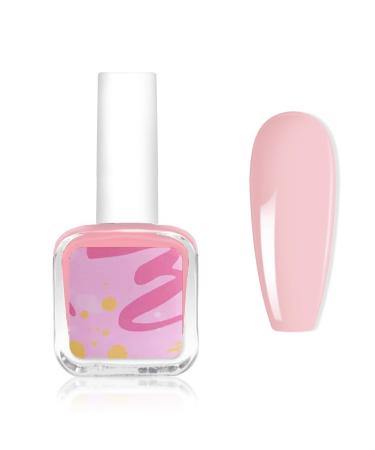 Pink Nail Polish Nude Pink Quick Dry Nail Varnish Chip-resistant Oil-Based Nude Nail Polish No Need Cure Long Lasting Breathable Pink Nail Polish for Women DIY Nail Art 12ml