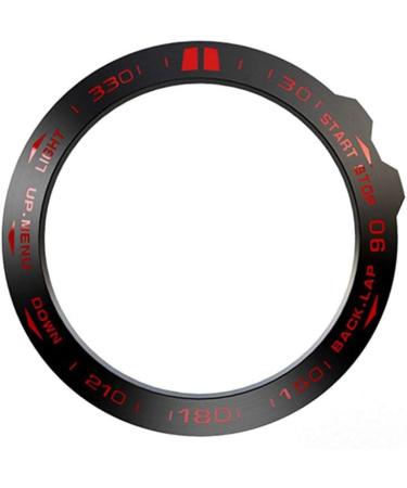 Abanen for Fenix 5X/Fenix 5X Plus Watch Bezel  Stainless Steel Polished Adhesive Cover Anti-Scratch Protector Cover Ring for Garmin Fenix 5X/Fenix 5X Plus (Black-red) - Buy Online on GoSupps.com