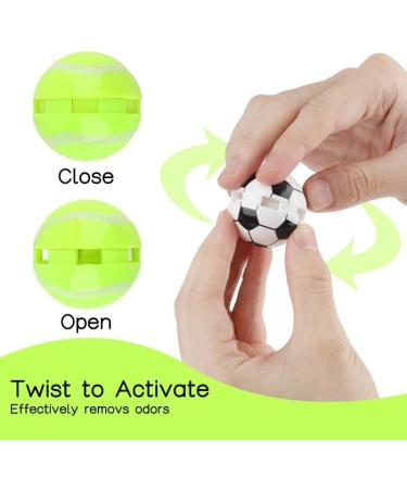 TIESTRA Shoe Deodorizer Balls 6 Pack-Reusable Shoe Fresheners-Fresh Scent for Sport Shoes Bags and Locker Soccer&green/Cologne - Buy Online on GoSupps.com