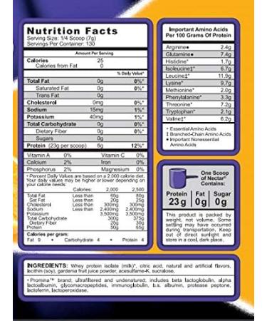 Syntrax Nectar GrassFed Whey Protein Isolate - Fuzzy Navel Flavor - 2lb (32oz) - Orange-Peach Infusion - Buy Online on GoSupps.com