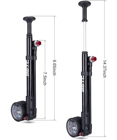 BETO High Pressure Shock Pump - 400 PSI Max | MTB Bike Fork & Rear Suspension Pump with No-Loss Schrader Valve - Buy Online on GoSupps.com