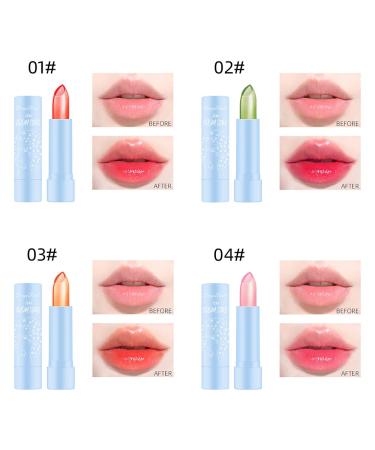 Aloe Vera Clear Jelly Lipstick Set - Color Changing Lip Gloss for Long Lasting Moisture - 4 Pack Korean Lip Stain for Women and Girls - Buy Online on GoSupps.com