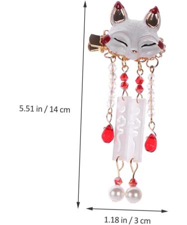 CATIEBYE 1 Pair Fox Tassel Clip Tassel Barrette Tassel Hairpin Animal Hair Clip Bill Clips Tassel Drop Barrette Chinese Tassel Hair Clips Alligator Hair Clips Women Tassel Hair Clip - Buy Online on GoSupps.com