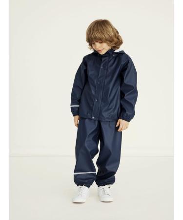 NAME IT Unisex Baby Nkndry Rain Set Noos Rain Suit - Dark Sapphire, 8 Years - Buy Online on GoSupps.com