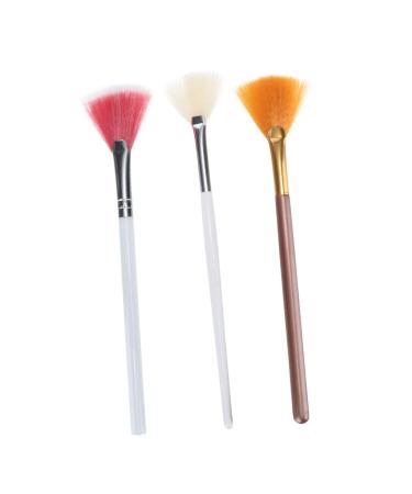 3pcs Facial Brush Highlight Brush Liquid Foundation Brush Makeup Facial Kit Eyelashes for Dolls Concealer Brush Fan Shaped Brush Blush Applicator Cosmetic The Brush