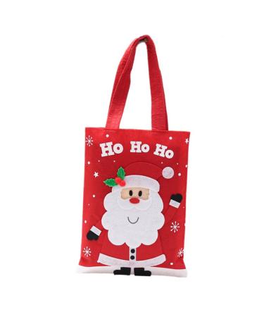 Healeved for Candies Favors Christmas Chocolate Party Bags Claus Santa Tote Pattern Cartoon Portable