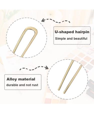 U-Shaped Metal Hair Needles for Long Thick Hair Oversized Hairpins & Clips | 2 Colors Available - Buy Online on GoSupps.com