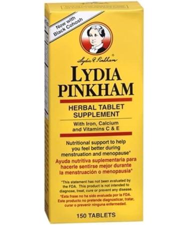 6pk Lydia Pinkham 150 Tablets - Natural Herbal Supplement for Women's Health - Buy Online on GoSupps.com