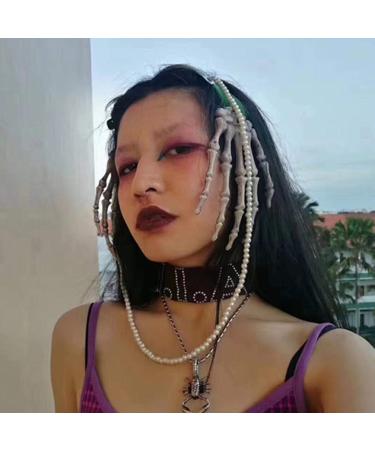 Shop Beaupretty Skull Bone Chip Straps Hair Clips | Halloween Skeleton Headgear Accessories - Buy Online on GoSupps.com