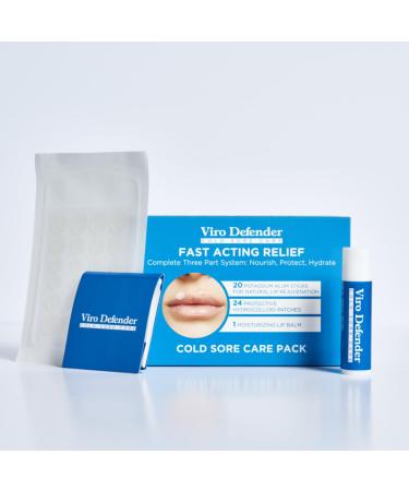 Viro Defender Hydrocolloid & Alum Stone Cold Sore Care Pack is a First-of-its-Kind Revolutionary Three-Part Treatment Combining Hydrocolloid Patches Alum Stone & Lip Balm to Soothe Your Cold Sore