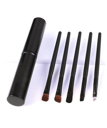 CANIGHT 5pcs Eyeshadow Brush with Case Blackriflecoffee Liner Brush for Eyes Eyeshadow Brush Kit