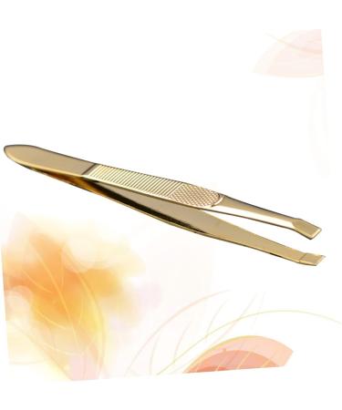 Beaupretty Eyelashes Extension Clip Tweezers Facial Hair Slant tip tweezer Eyebrow Remover Tools Curved Precision fine Pointed tweezer Slant Eyebrow Eyebrow Clip Eyelash Miss Eyebrow Tools medium Golden - Buy Online on GoSupps.com
