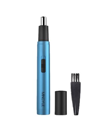 Povanjer Hair Trimmers for Ears Electric Eyebrow Trimmer For Women Double Edged Blades Facial Hair Clipper Waterproof Hair Clipper For Nose Ears Blue