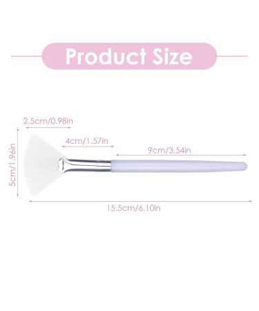 3-Piece Soft Facial Fan Brush Set | Premium Cosmetic Makeup Applicators for Peeling Mud & Cream - Buy Online on GoSupps.com