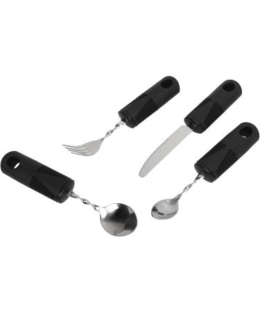 Arthritic Hands Adaptive Utensil Stainless Steel Material Ergonomic Design Stable Wear Resistant Weighted Silverware for Home Hospital for Parkinsons Patients - Buy Online on GoSupps.com