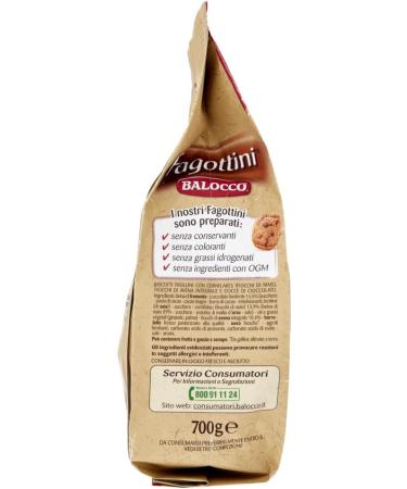 Balocco Fagottini Biscotti Integrali Pack of 3 whole grain biscuits with cornflakes oatmeal and chocolate chips 700 g - Buy Online on GoSupps.com