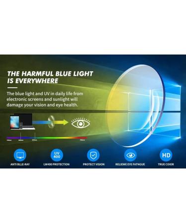 Buy Blue Light Blocking Glasses for Men & Women - Anti Eyestrain Non-Prescription for Gaming Reading & TV - Buy Online on GoSupps.com