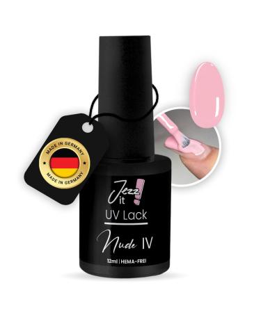 Jezz it! - Premium UV nail polish Nude_IV for allergy sufferers Long-lasting gel nail polish UV & LED compatible - Made in DE Nude IV