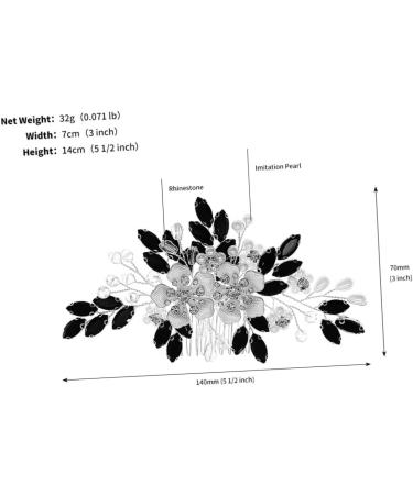 Housoutil Pearl Flower Comb Hair Combs for Wedding Crystal Hair Charms Rhinestone Hair Accessories Black Hair Accessories Plush Purse Bra Extenders Rhinestones Manual Hair up Bride - Buy Online on GoSupps.com
