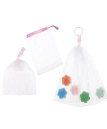 3pcs peeling mesh bag double layer bubble foam maker handmade mesh bag