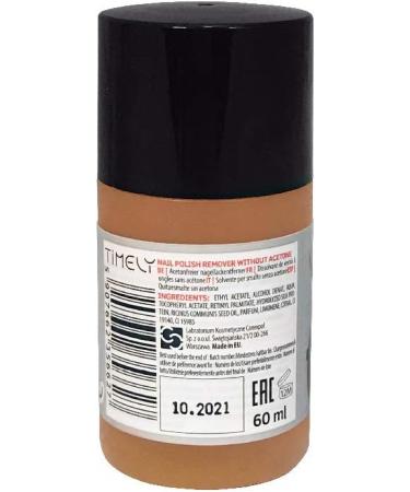  Timely Timely - Acetone-free nail polish remover with vitamins E and A and silk proteins small size (Pack of 4 x 60 ml) - Buy Online on GoSupps.com