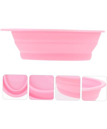 Mipcase 2pcs Cleaning Pad Makeup Brush Scrubber Bowl Beauty Tools Cleaning Scrubber Makeup Brush Scrubber Mat Silicone Makeup Brush Scrubber Folding Tool Cleaner Pink Silica Gel Cosmetic - Buy Online on GoSupps.com