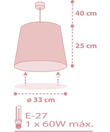 Dalber Children's Lamp - Pink Star Pendant & Ceiling Light | E27 for Kids' Rooms - Buy Online on GoSupps.com