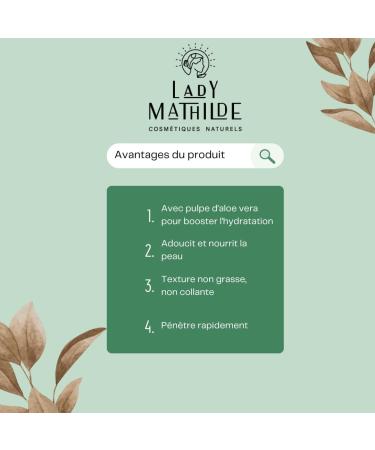 Lady Mathilde - Moisturizing Face Cream - Day/Night - Aloe Vera & Donkey Milk - natural ingredients - All Skin Types Even Sensitive - Natural Red Fruit Scent - Made in France - 50 ml Jar - Buy Online on GoSupps.com