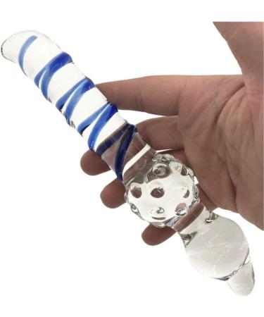 WRZHL 19.5cm Cold Touch Glass Dildo Toy | Comfort Insert Crystal Plug & Massage Stick | Stylish Jeans Sunglasses - Buy Online on GoSupps.com